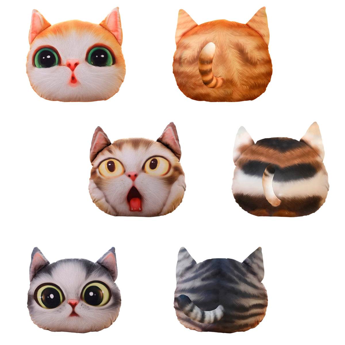 Cojín De Gatos 3D X3 Decoración Almohada - venhogarsa.com