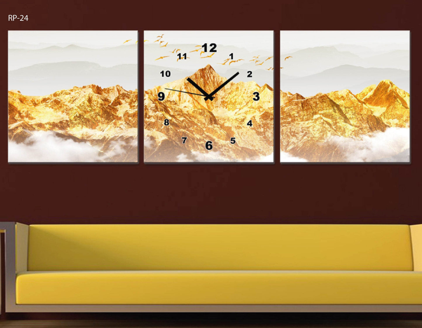 Reloj Pared Estilo Poliptico 3 Piezas - venhogarsa.com