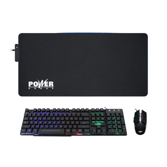 Combo Power Group GC-801: Teclado, Mouse y Pad RGB LED - venhogarsa.com
