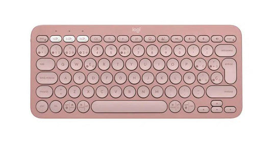 Teclado Logitech K380S rosa, inalámbrico, compacto y silencioso - venhogarsa.com