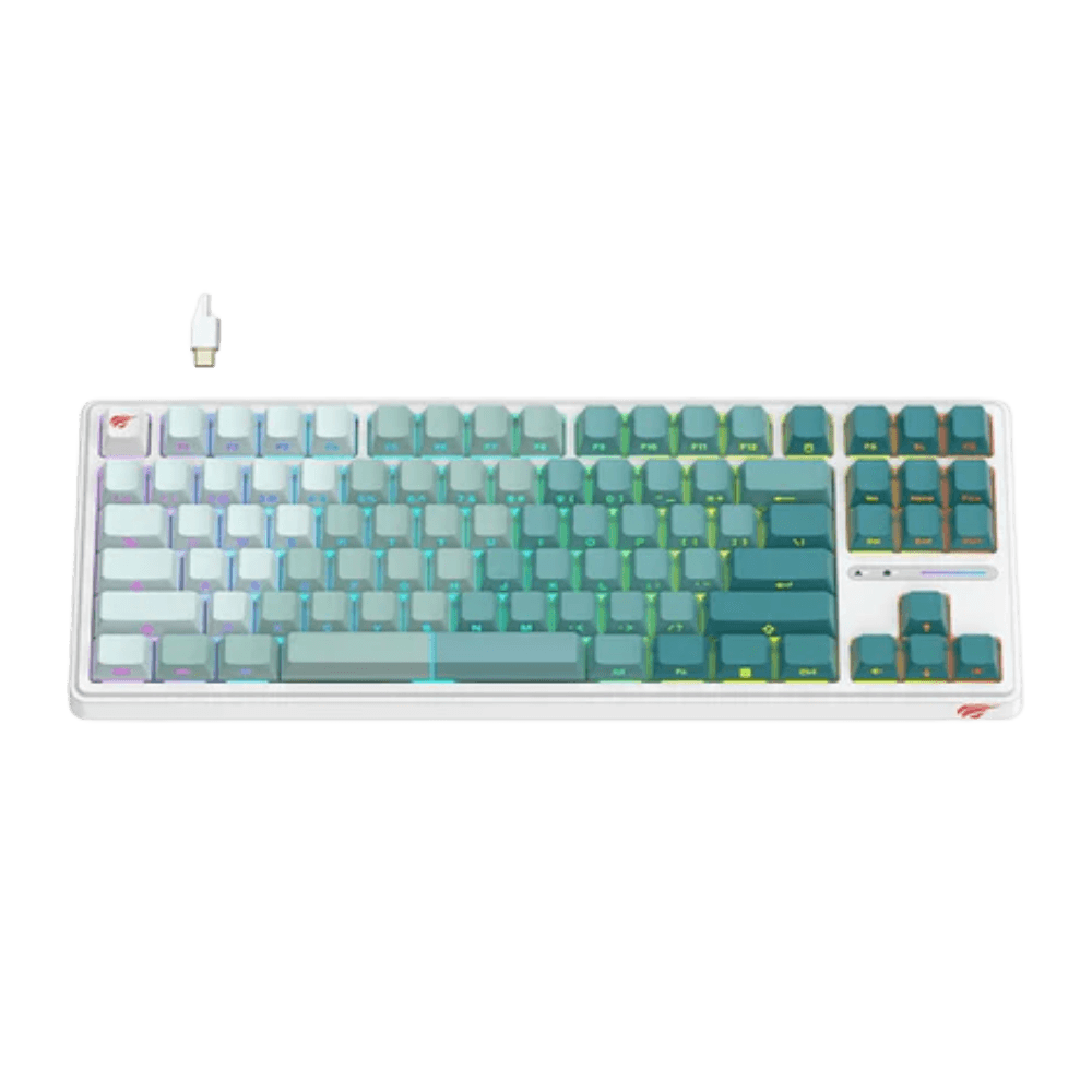 Teclado Mecánico Havit KB901L RED LED USB-C 80% Gamer Pro - venhogarsa.com