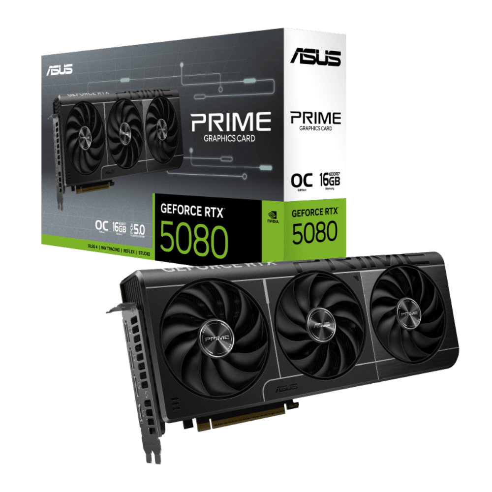 ASUS RTX 5080 16GB OC GDDR7 – Triple fan, compacta y potente - venhogarsa.com