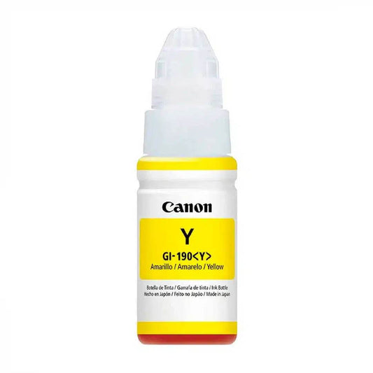 Tinta Canon GI-190 Yellow 135ml para PIXMA G1100 a G4110 - venhogarsa.com