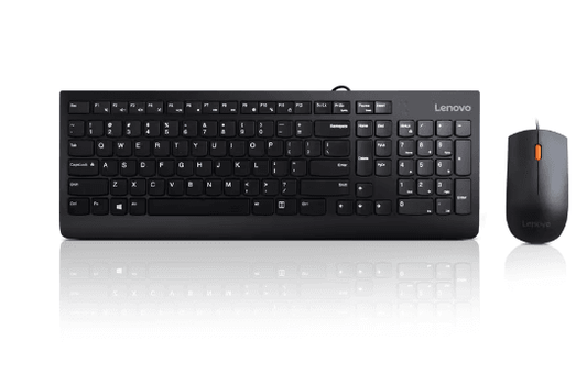 Combo Lenovo 300 USB: teclado y mouse alámbricos precisos - venhogarsa.com
