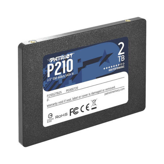 SSD Patriot P210 2TB 2.5” SATA | Rápido, eficiente y versátil - venhogarsa.com