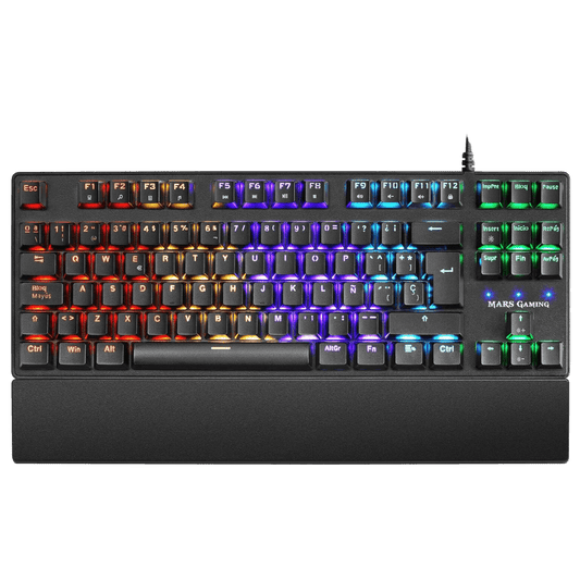 Teclado Mecánico J&R MKXTKL TKL Azul, RGB, Reposamuñecas - venhogarsa.com