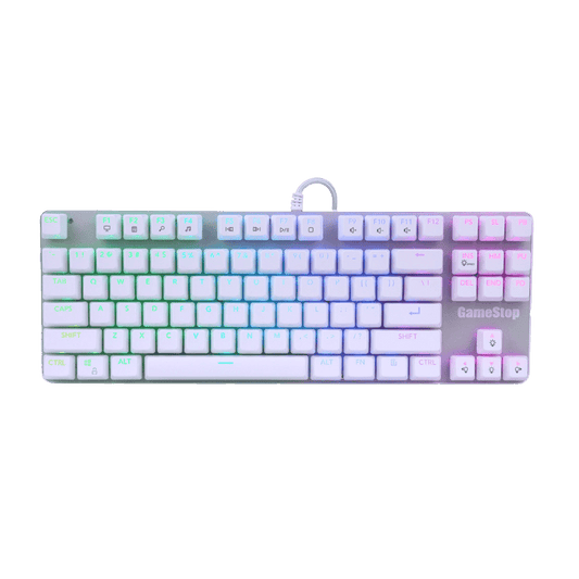 Teclado Mecánico J&R GameStop GS200 Blanco RGB Anti-Ghosting - venhogarsa.com