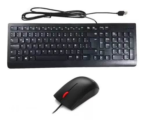 Combo Lenovo Essential USB Alámbrico | Cómodo y Durable Oficina - venhogarsa.com