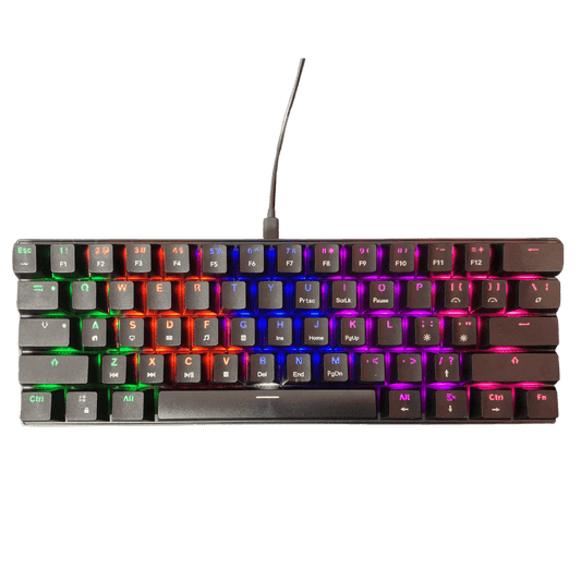 Teclado Mecánico J&R WY61-R RGB 61 Teclas Switch Rojo USB-C - venhogarsa.com