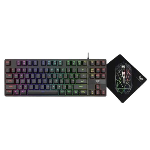 Combo J&R CGM1018: Teclado, Mouse y Pad con Luz RGB - venhogarsa.com