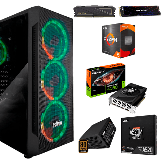 PC con Ryzen 5 5600X y RTX 4060 | Fluidez total - venhogarsa.com