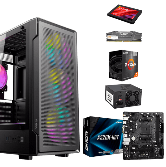 PC AMD Ryzen 7 5700G 8GB 480GB ARGB | A520M DDR4 - venhogarsa.com