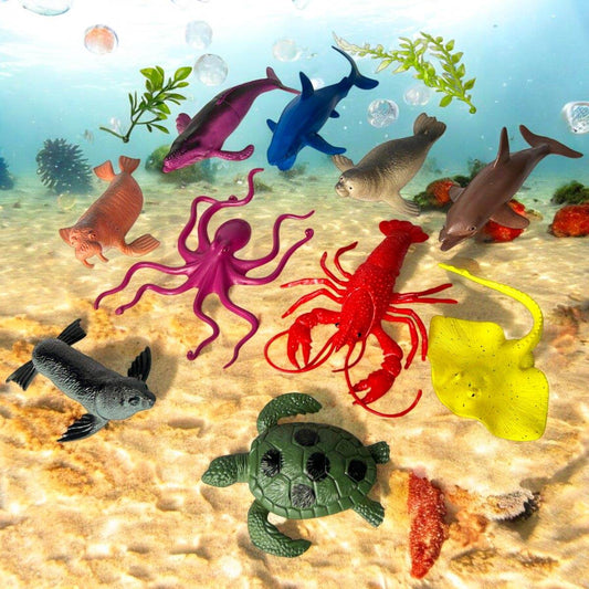 Set 13 figuras animales marinos realistas - venhogarsa.com