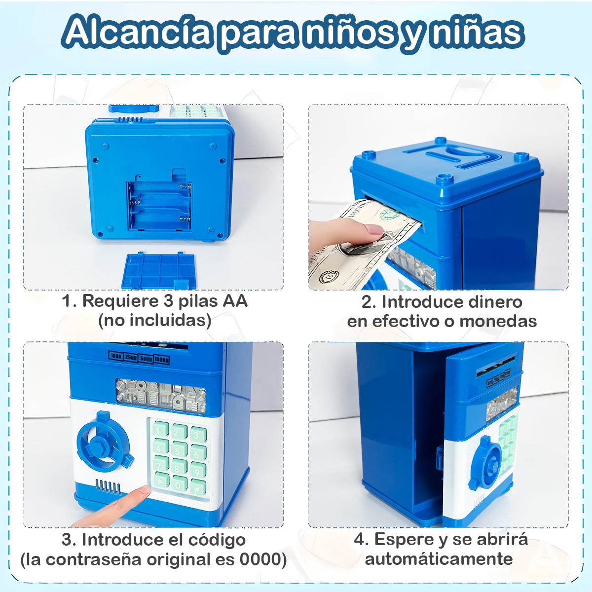 Alcancía Electrónica Caja Fuerte Con Contraseña - venhogarsa.com