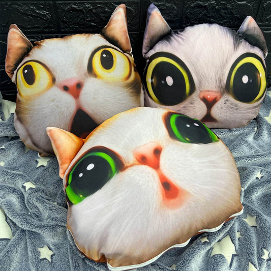 Cojín De Gatos 3D X3 Decoración Almohada - venhogarsa.com