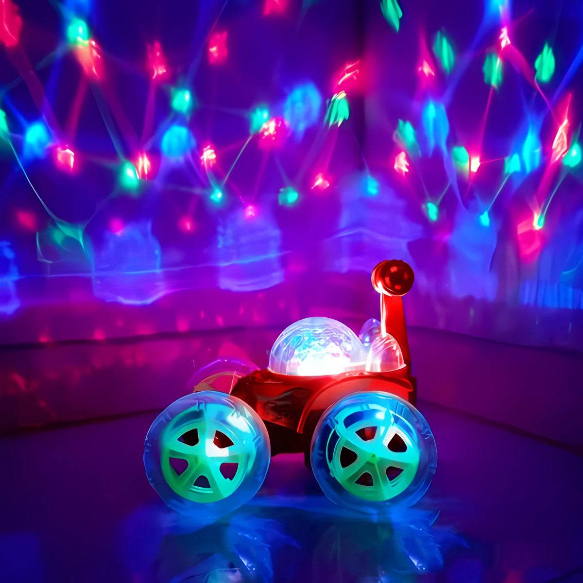 Carro Loco de Juguete Giratorio Control Remoto Luces y Sonido - venhogarsa.com