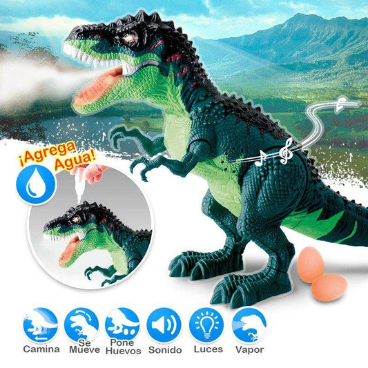 Dinosaurio Pone Huevos Vapor Luces Sonido y Movimiento - venhogarsa.com