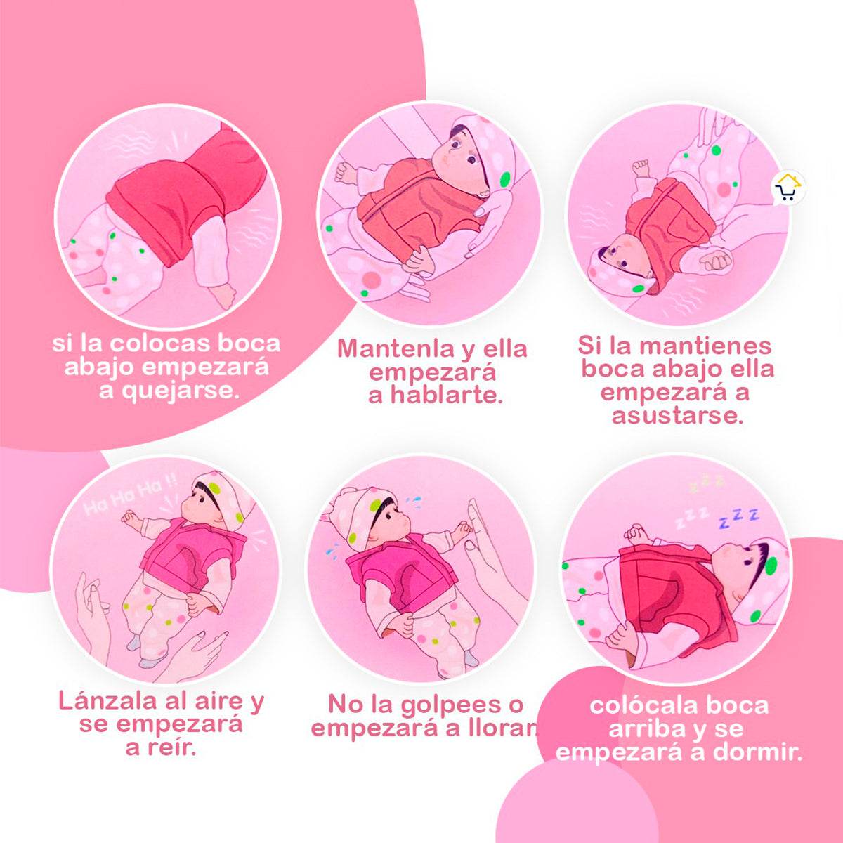 Muñeca Bebé Realista Didáctica peluche jirafa Sonidos - venhogarsa.com