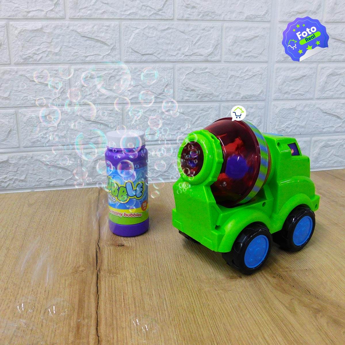 Máquina De Burbujas Camión Mezclador Juguete - venhogarsa.com