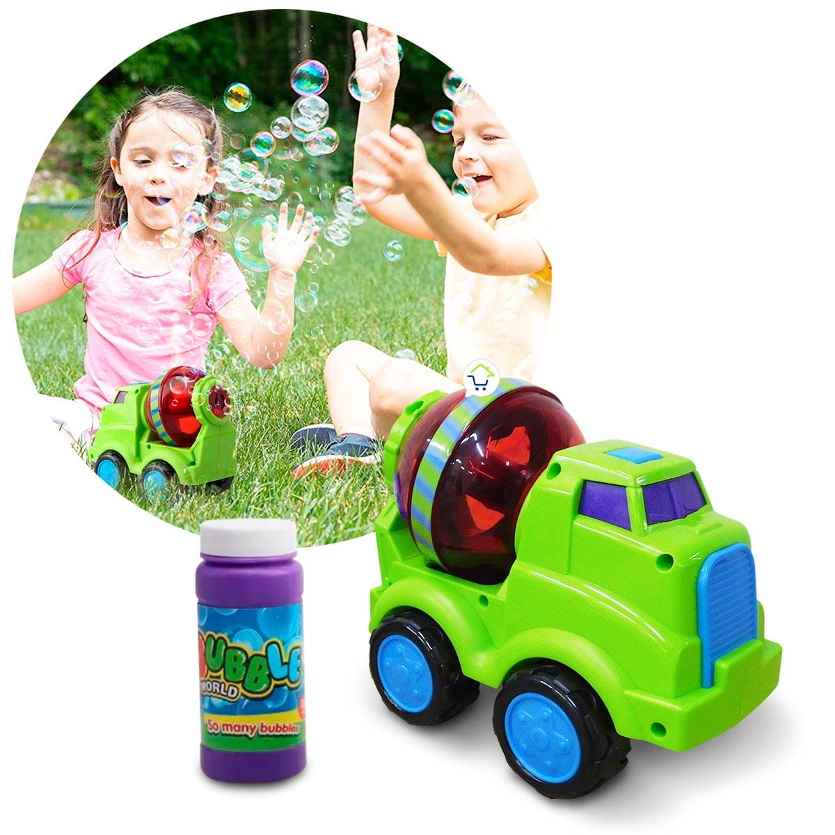 Máquina De Burbujas Camión Mezclador Juguete - venhogarsa.com