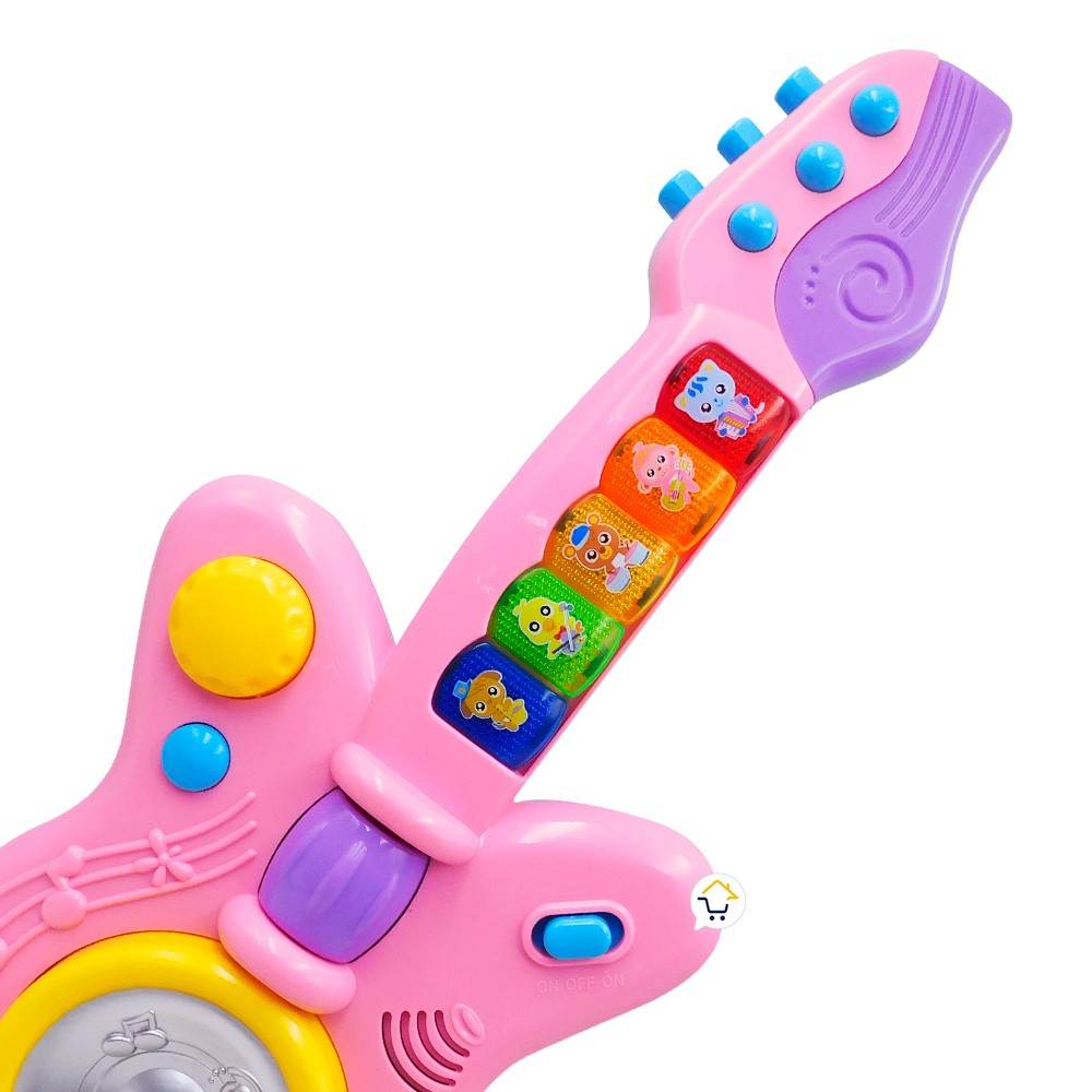 Micrófono Doble Karaoke Guitarra Musical Luces Sonidos - venhogarsa.com