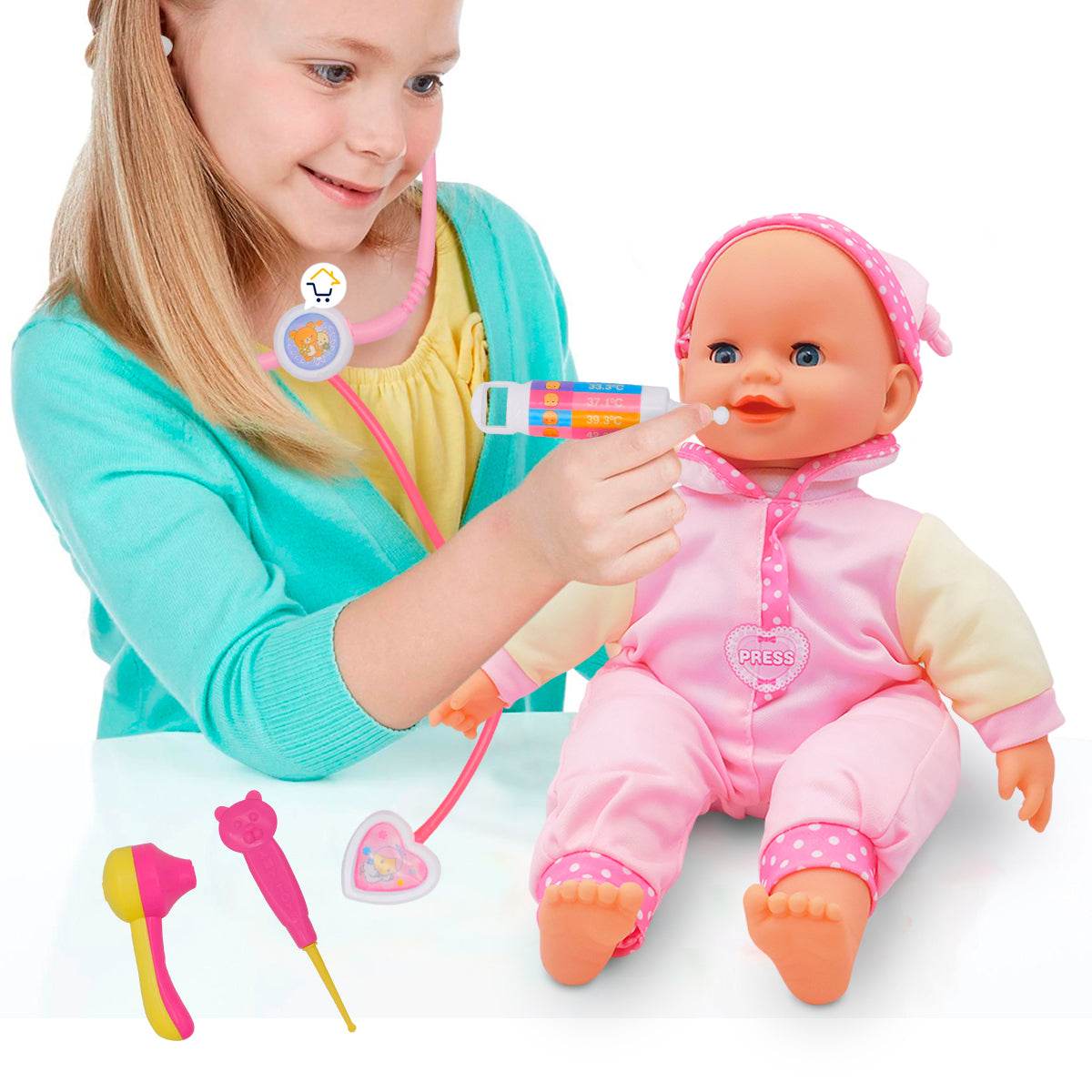 Muñeca Bebé Llorona Sonidos Luces Juguete Accesorios - venhogarsa.com