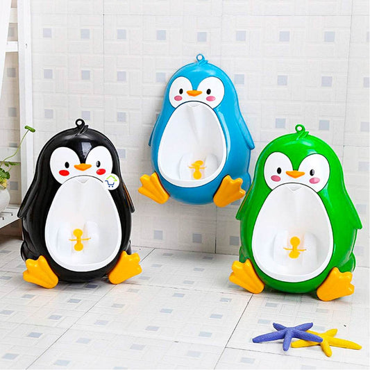 Orinal Portátil Infantil De Pingüino Para Pared Entrenamiento Niño - venhogarsa.com