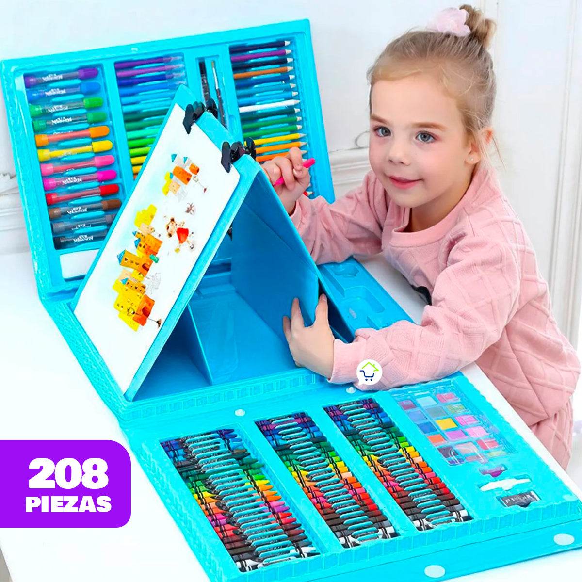 Set Dibujo 208 Piezas Arte Niños y Jóvenes - venhogarsa.com