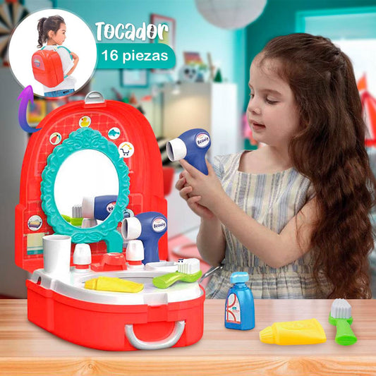 Maletín Tocador Set De Baño 2 En 1 Didáctico Niños - venhogarsa.com