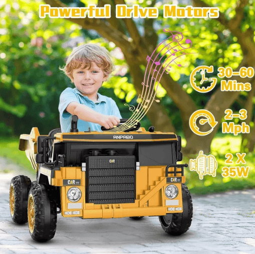 Camión Volqueta Construcción De 12 V Con Control Remoto Pala - venhogarsa.com