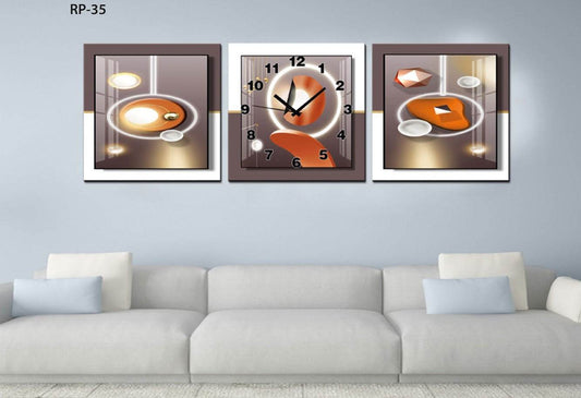 Reloj Pared Estilo Poliptico 3 Piezas - venhogarsa.com